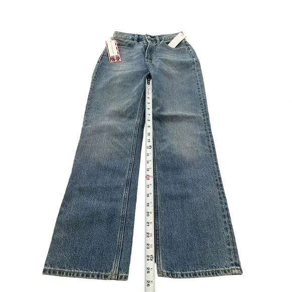 Denim Forum pin up Super High Straight Jeans Size 25W - Picture 1 of 10